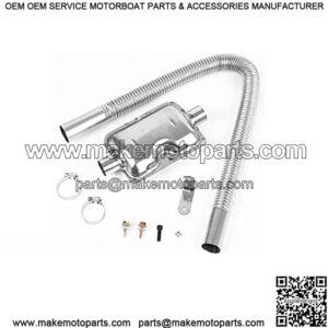 Diesel Heater Exhaust Pipe & Silencer Muffler, TZUTOGETHER Parking Heater Stainless Steel Exhaust Extension Kit (60cm)