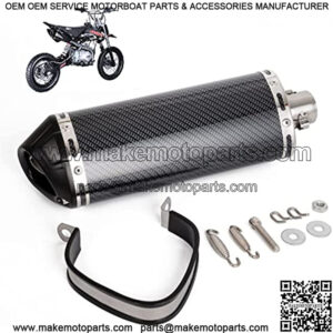 Universal 1.5" Inlet Stainless Steel Exhaust Muffler with Removable DB Killer Slip on Dirt Pit Street Bike 125cc Motorcycle Scooter ATV,SIZE:Length 330mm X Dia 98mm