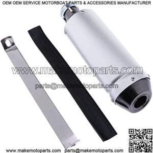 Gazechimp Polished Universal ATV Motorcycle Modified Exhaust Muffler Aluminum 28mm Adapter Inlet Tail Connector for 50-125CC Scooter