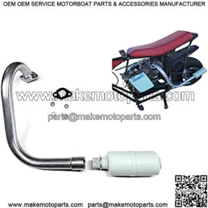 Exhaust With Muffler for: Predator 212cc,Honda GX160, GX200, DuroMax 7 Hp...