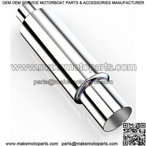 MZS Exhaust Muffler, Stainless Steel Exhaust Tip 18.5" Length 2.5" Inlet 4" Outlet Universal for Car Sedan SUV Truck Vehicles