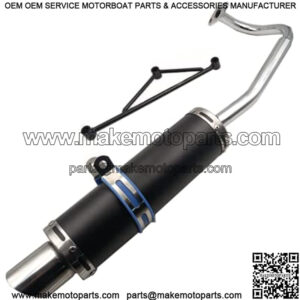 Black Exhaust System Muffler for GY6 50cc Scooters 139QMA 139QMB 4 Stroke Engine