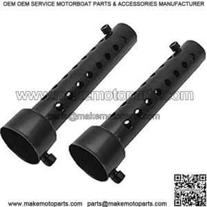 2PCS Universal 48mm Motorcycle Exhaust Silencer Motorbike Muffler Can Insert Baffle Silencer DB Killer Removable(Black)