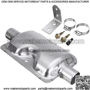 Exhaust Pipe Muffler Silencer,24mm Parking Air Heater Exhaust Muffler Diesel Parking Heater Muffler Pipe Clamp