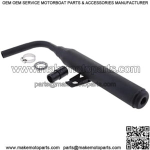 Metal 40mm Motorcycle Racing Exhaust Muffler Silence Silencer Pipe Muffler for Yamaha PW50 PW 50 (Black)