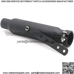 Motorcycle Cafe Racer Exhaust Muffler Pipe with Sliding Bracket Retro
