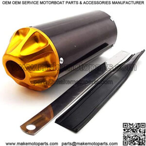 Aluminum Gold 28mm Exhaust Muffler For Chinese Pit Motor Dirt Bike CRF50 XR50 KLX SSR Thumpstar Lifan 50cc 70cc 90cc 110cc 125cc