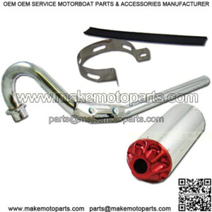 HIGH PERFORMANCE AFTERMARKET Red Racing Muffler Exhaust Pipe System FOR CRF50 XR50 XR CRF 50 70 or Similar Pit Dirt Bikes