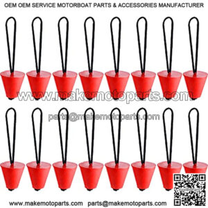 16pcs Universal Kayak Scupper Plug Kit with Lanyard Fits 3/4" to 1.5" Boat Scuppers or Scupper Holes