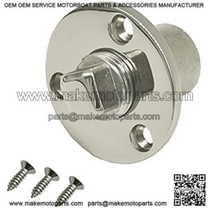 Garboard Boat Drain Plug Kit for 1 Inch Hole Marine 316 Stainless Steel Vent Connector with Screws