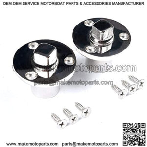 Mxeol Boat Garboard Drain Plug Marine Stainless Steel W/Screws Pair