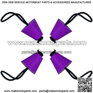 4/6/8 Packs Universal Kayak Scupper Plug Kit Silicone Scupper Plugs with Lanyard Fits for Kayaks Canoes(Light Green/Black/Purple)