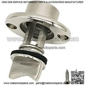 1?? Boat Drain Plug Marine Oval 316 Stainless Steel for Garboard with Screws O-Ring 3/4