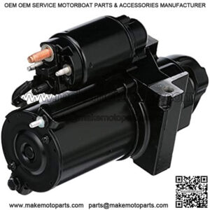 Quicksilver Starter Motor Assembly 863007A1 - Delco -For V-6 and V-8 MerCruiser Engines, Black