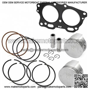 Piston & Ring 0.25mm Oversize Bore ANG Cylinder Head Gasket Compatible with EZGO Fuji Robin 295cc EH29C TXT 4 Cycle Gas Golf Cart MCI Engine 1991-2008 OEM 26607-G01 26608-G0