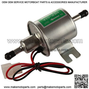 HEP-02A High Pressure (4-7 PSI )Universal 12V Heavy Duty Gas Diesel Inline Electric Fuel Pump Metal Solid Petro Gasoline or Diesel Engine Suitable Car Truck,Boat, Motorcycle, Carburetor, Lawn Mower