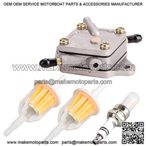 Golf Cart Fuel Pump for 1996-2007 Yamaha G16~G22/Club Car DS & Precedent/EZGO TXT Medalist Marathon, with Free Spark Plug and Fuel Filters