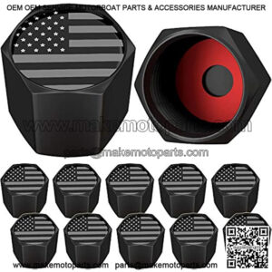 Tire Valve Stem Caps, with O Rubber Ring, Universal Stem Covers for Cars, SUVs, Bike, Bicycle, Trucks, Motorcycles, Airtight Heavy Duty (12 Pack) (Black Gray (12 Pack))