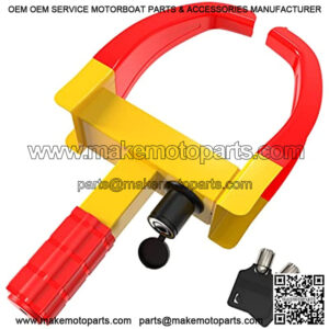 Trailer Wheel Lock Anti-Theft Device Heavy Duty Universal Steering Wheel Locks for Trailers Wheel Clamp Lock Key Fit Most Vehicles,Suitable for RV SUV Motorcycle Golf Cart Boats and Cars