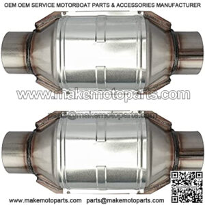 ??2 pack??3" Inlet/Outlet Universal Catalytic Converter, 14" Overall Length, w/o O2 Port (EPA Compliant)