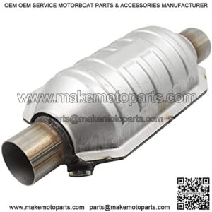 2" Catalytic Converter Universal 2 Inch Inlet/Outlet Cat Converter with Heat Shield and O2 Port