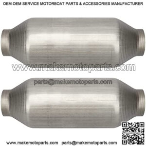 ??2 pack??2" Inlet/Outlet Universal Catalytic Converter, w/o O2 Port (EPA Compliant), 2 pack