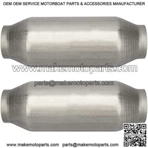 ??2 pack??2.5" Inlet/Outlet Universal Catalytic Converter, w/o O2 Port (EPA Compliant), 2 pack