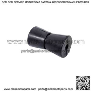 5" V-Keel Roller - Black Rubber, 5/8" I.D.