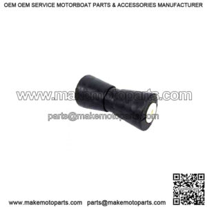 8" Heavy Duty Keel Roller - Black Rubber, 5/8" I.D.