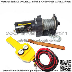 Electric Utility Trailer Winch w/ Remote, 2k