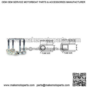 3/8" Square U-Bolt (1-Pair), 2-1/8" x 4"