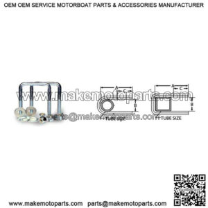 3/8" Square U-Bolt (1-Pair), 3-1/8" x 3"