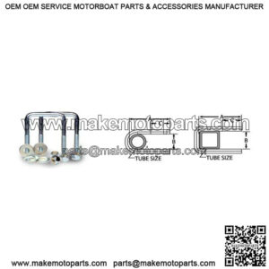 3/8" Square U-Bolt (1-Pair), 3-1/8" x 4"