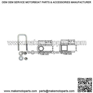 7/16" Square U-Bolt, 1-9/16" x 3-9/16"