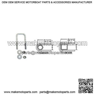 7/16" Square U-Bolt, 3-1/16" x 3-5/16"