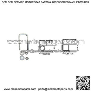 7/16" Square U-Bolt, 3-1/16" x 4-5/16"