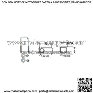 1/2" Square U-Bolt, 1-9/16" x 4-1/16"