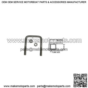 1/2" Square Stainless Steel U-Bolt, 4-1/4" x 3"