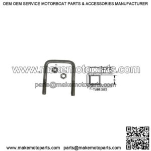 1/2" Square Stainless Steel U-Bolt, 5" x 3"