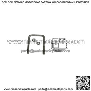 1/2" Square Stainless Steel U-Bolt, 6" x 3"