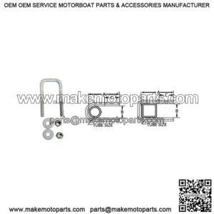 1/2" Galvanized Square U-Bolt, 1-9/16" x 4-1/16"