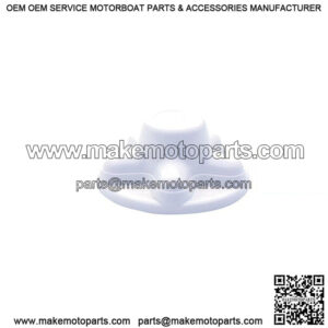 White ABS Trailer Hub Cover, 5 on 4-1/2"