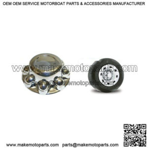 Chrome Trailer Hub Cover, 8 on 6-1/2", 7k