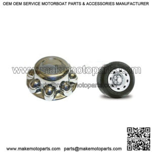 Chrome Trailer Hub Cover, 8 on 6-1/2", 8k
