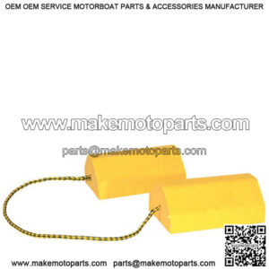 Yellow Composite Wheel Chock Set w/Rope