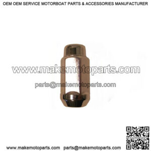 Long Chrome Lug Nut 1/2"-20 Thread, Tapered Head