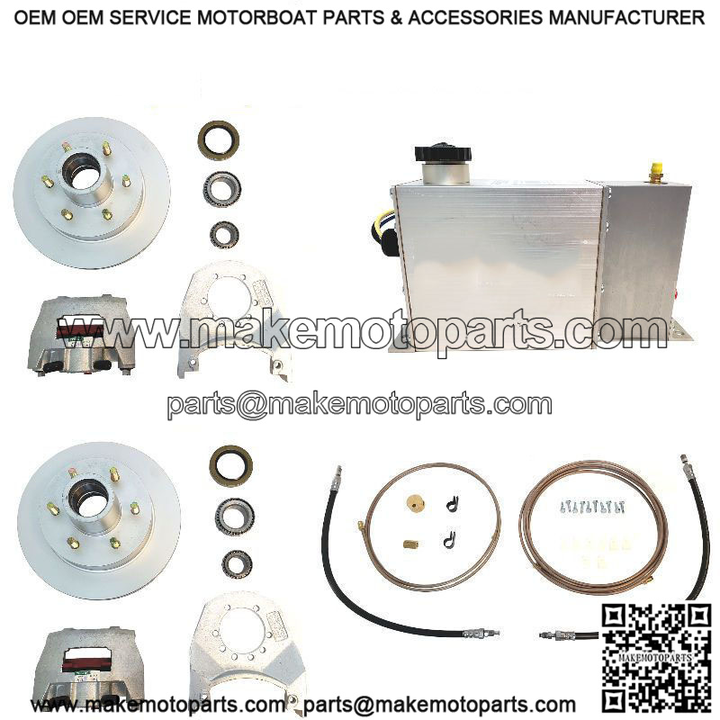 Complete Single Axle 12" Dacromet Disc Brake Kit, 6k