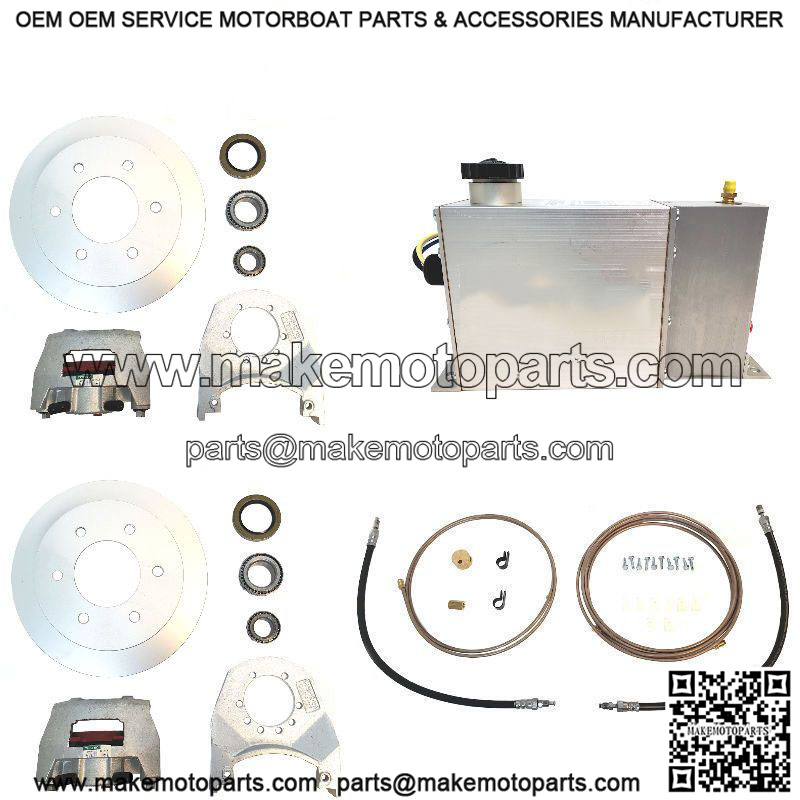 Complete Single Axle 12" Dac. Slip-On Disc Brake Kit, 6k
