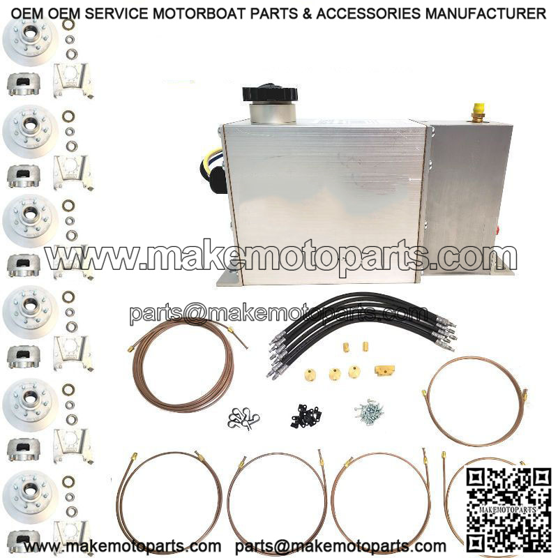 Complete Triple Axle 13" Dac. Disc Brake Kit w/ 9/16" Studs, 7k