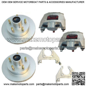 Single Axle 10" Dacromet Disc Brake Kit, 3.5k